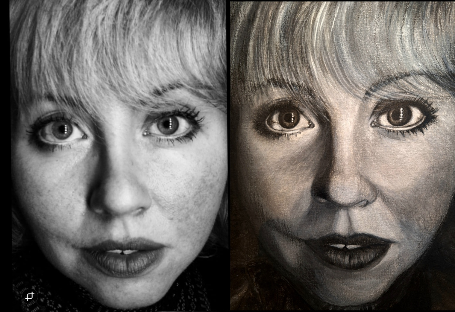 Isa - Pastellstifte & Acrylfarben (rechts)